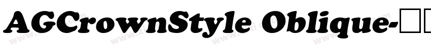 AGCrownStyle Oblique字体转换